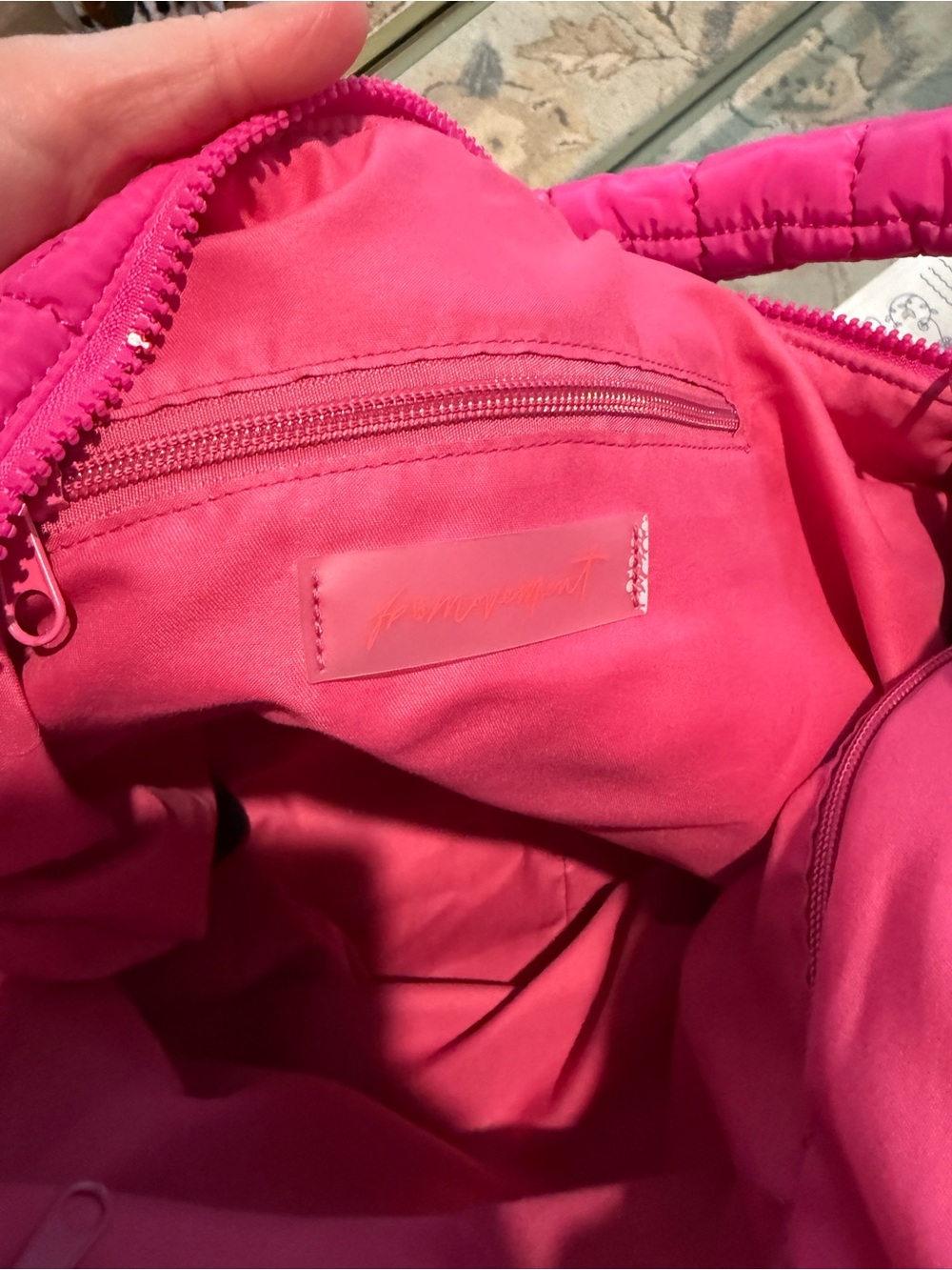 Free People Hot Pink Quilted Shoulder Bag - Picture 5 of 5